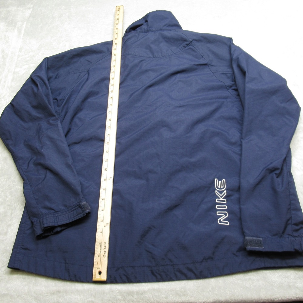 Nike Jacket Men Large Navy Full Zip Lightweight Ripstop Packable Windbreaker VTG - Picture 8 of 13